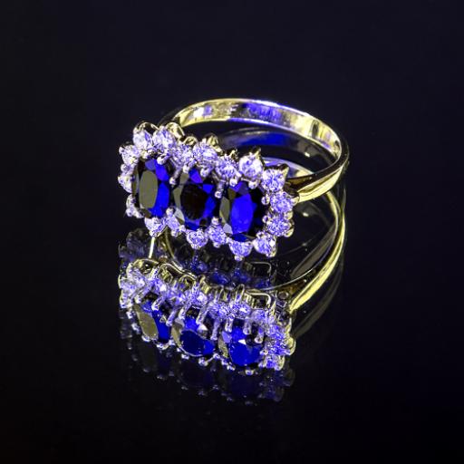 Sapphire Trilogy with 1ct Diamonds £1,495.00
