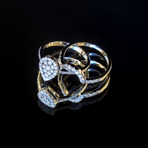 Heart Shaped Diamond Ring With Matching Eternity £575.00