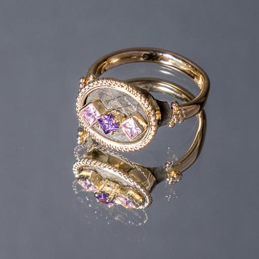 Designer Pink Sapphire & Amethyst Ring £395.00